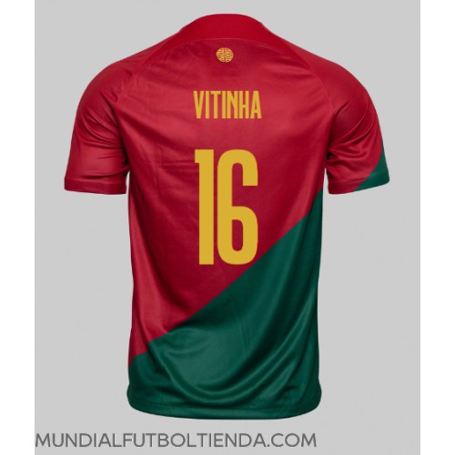Camiseta Portugal Vitinha #16 Primera Equipación Replica Mundial 2022 mangas cortas